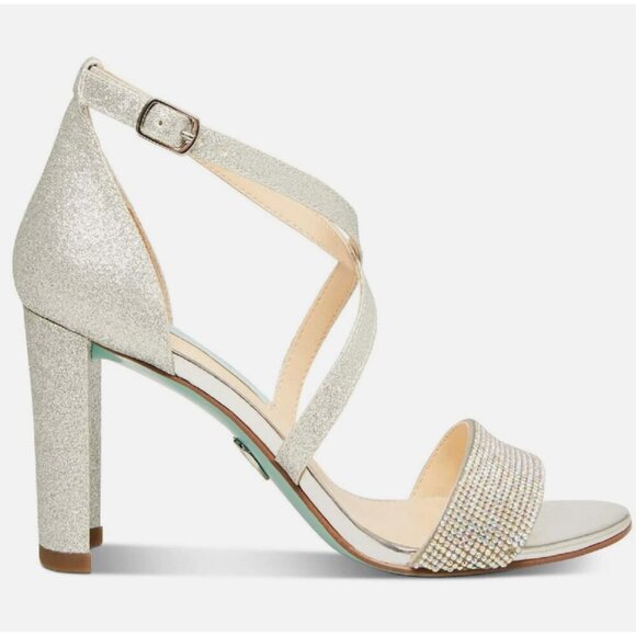 Betsey Johnson Bella Evening Sandals Silver - Picture 5 of 7